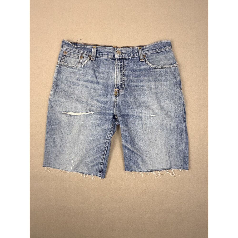 Polo Ralph Lauren Boys Distressed Denim Cutoff Shorts Size 20 Faded Ripped Jeans